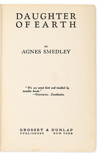 Smedley, Agnes (1892-1950) Three Signed & Inscribed Copies of her own Books.